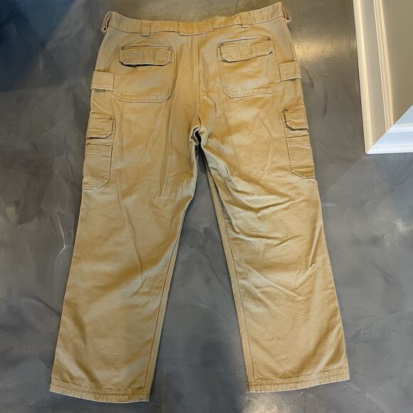 Duluth Fire Hose Ultimate Cargo Work Mens Pants 48x34 Reinforced Knee Tan - Picture 5 of 8